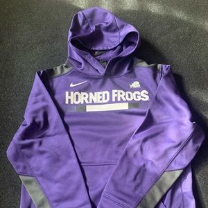 Nike TCU Horned Frogs Therma Colorblock Hoody - Boys Medium